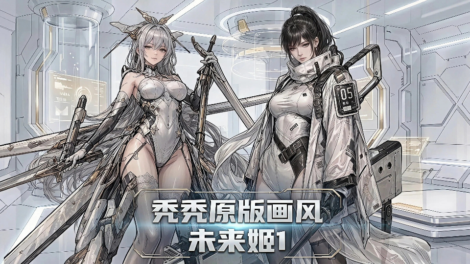 【秃秃原版画风】【未来姬1】（2*女立绘+NPC+战斗小人）
