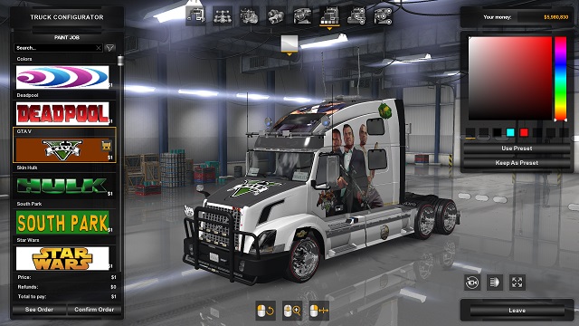 GTA For kenworth t680, peterbilt Viper and VOLVO