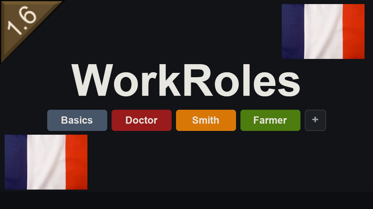 WorkRoles - Traduction Française mod preview for RimWorld