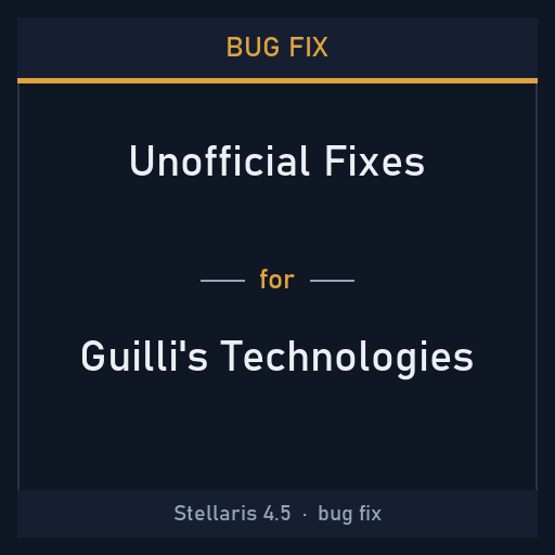 Bug Fix: Guilli's Technologies