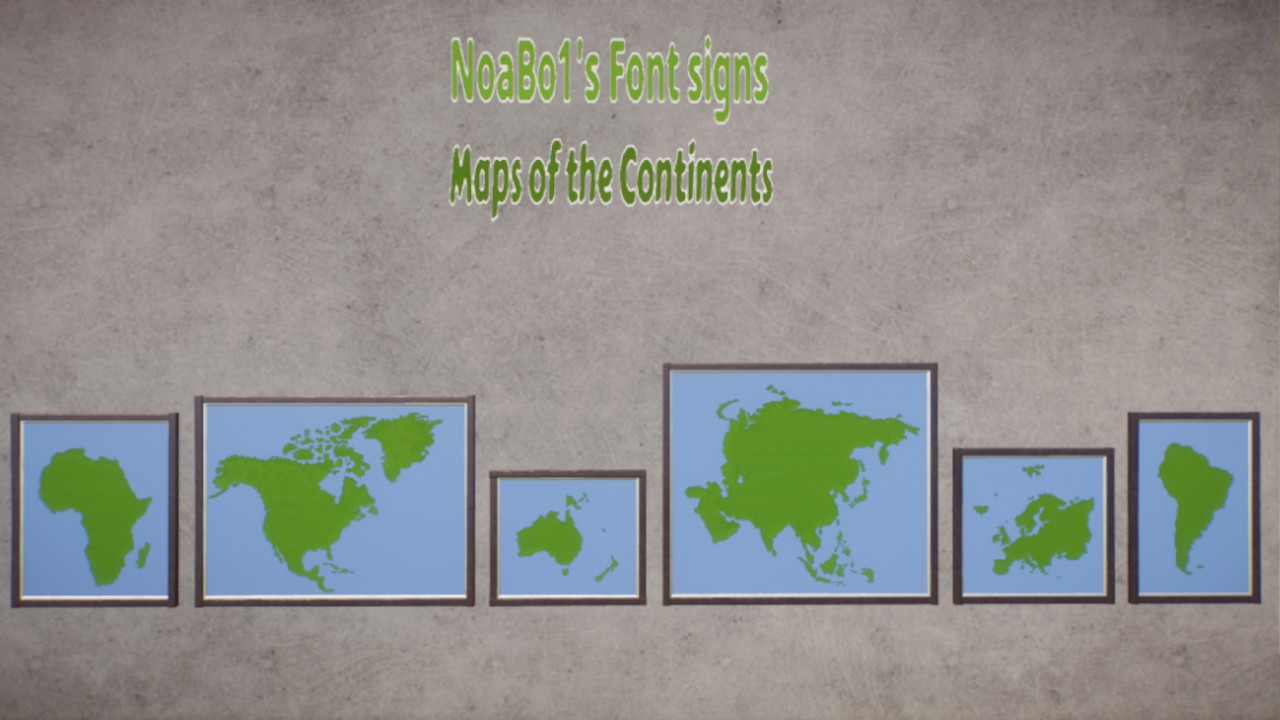 Maps of the Continents by NoaBo1 [Updated]