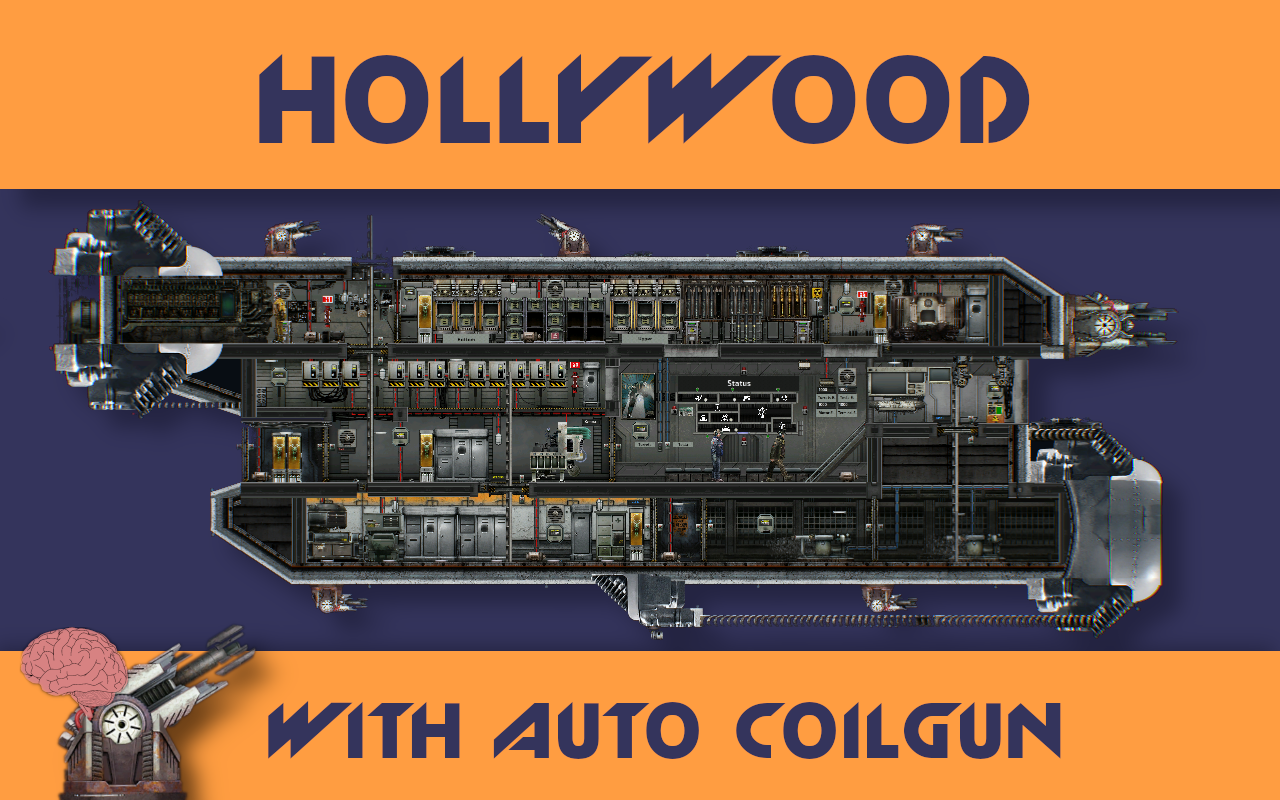 Hollywood: submarine with auto-coilgun. – Barotrauma Mod