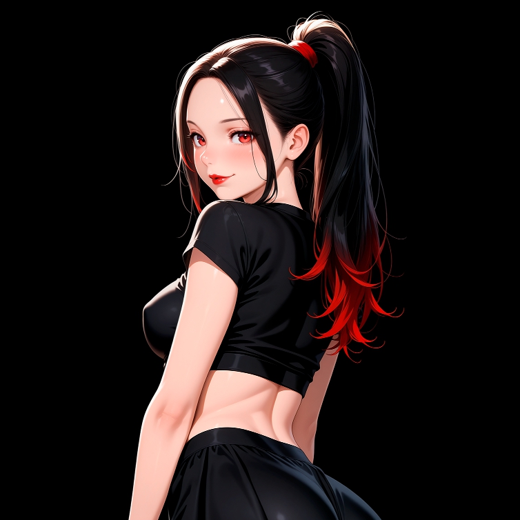 Girl | Dark Background | Dark / Colored Versions | 4K preview