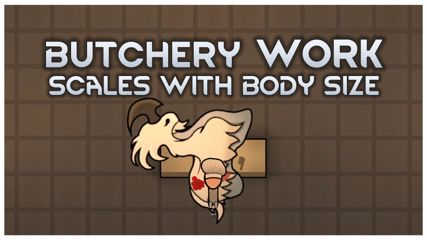 Butchery Work Scales With Body Size