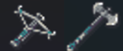 Erebor Axe and Deepforge Crossbow
