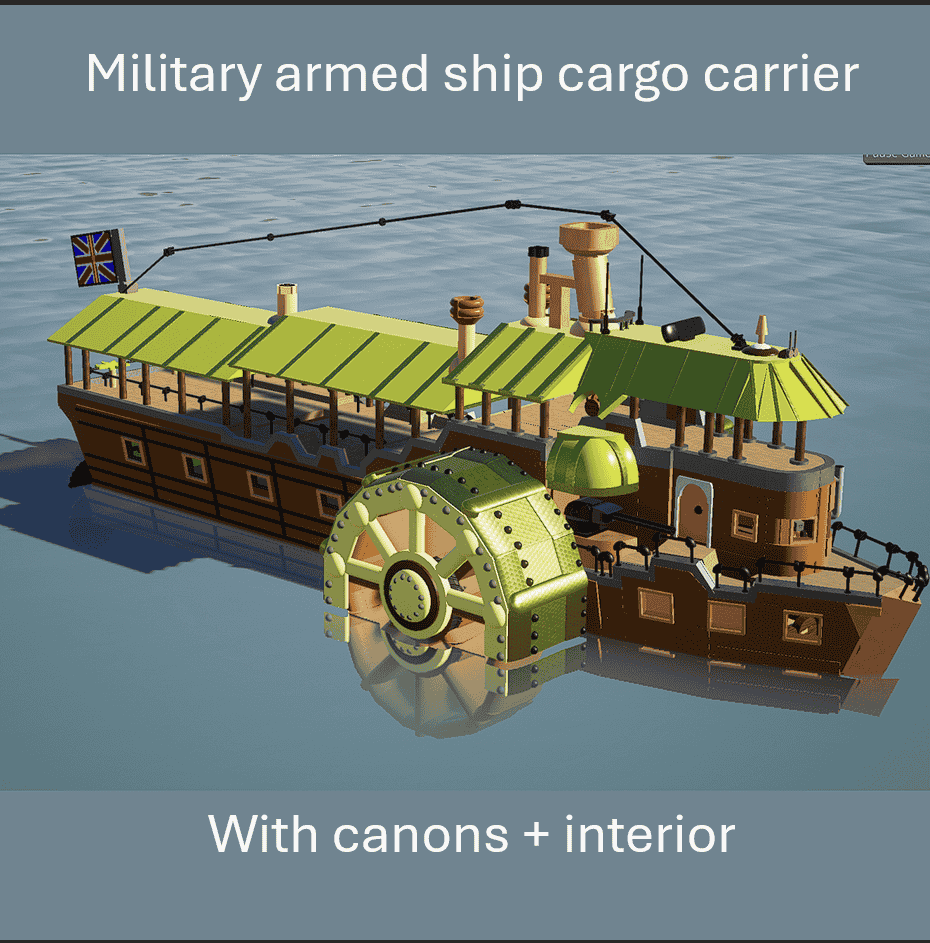 Military armed support ship cargo carrier