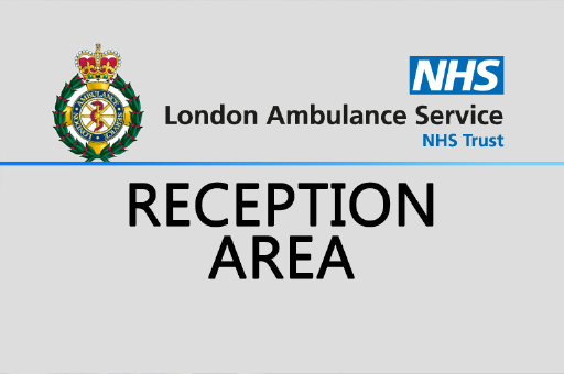 NHS RECEPTION AREA SIGN