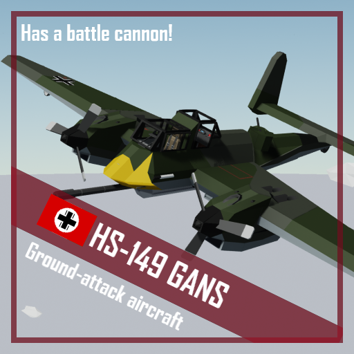 Hs-149 Gans | Battle cannon-armed strike aircraft