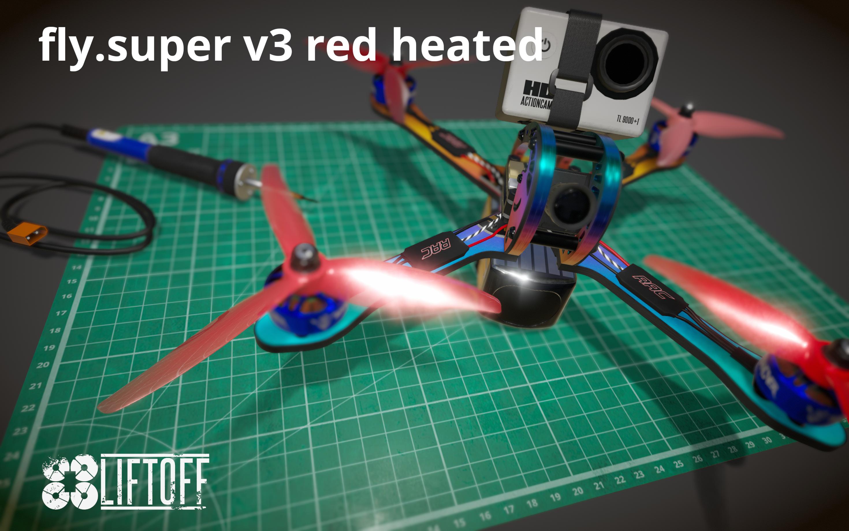  fly.super v3 red heated