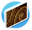 Brown and Gold Swirl Canvas