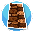 Brown and Tan spheres  long rug