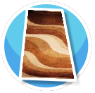 Long Brown and Tan wave rug