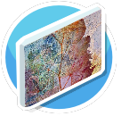 Leaf painting canvas