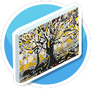 Gold and Black Tree painting