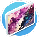 Purple and Blue Canvas