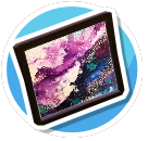 Small Purple and Blue Abstract