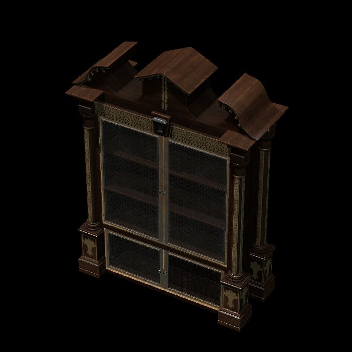 Bookcase Antique Enclosed Loadable