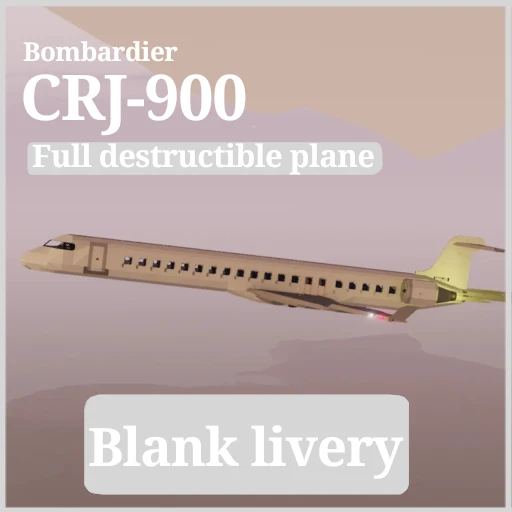 Bombardier CRJ-900 Blank livery (Full destructible)