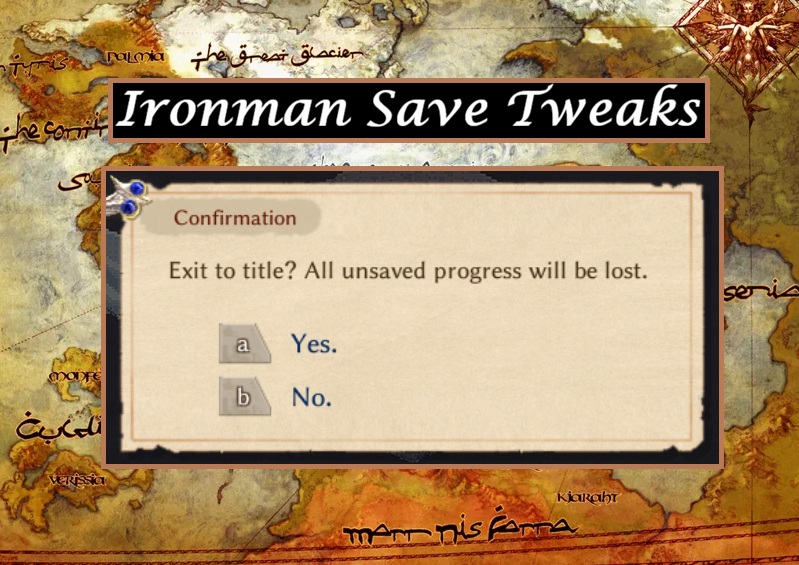 Ironman Save Tweaks