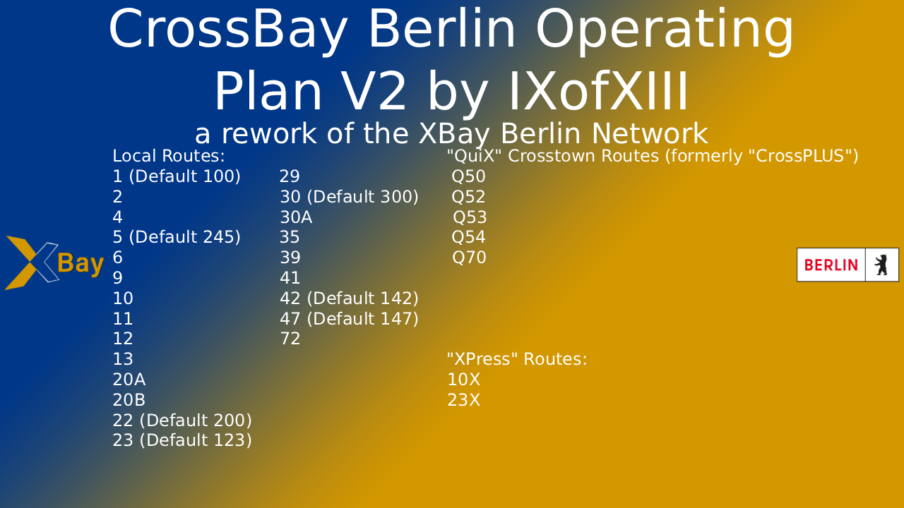 XBay Berlin Operation Plan