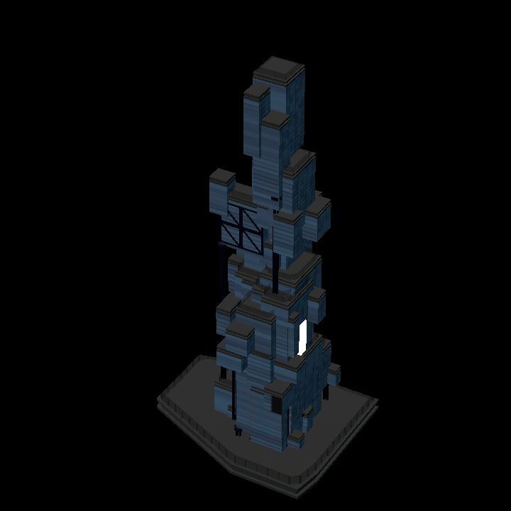 Low Poly Scifi Towers C 1 