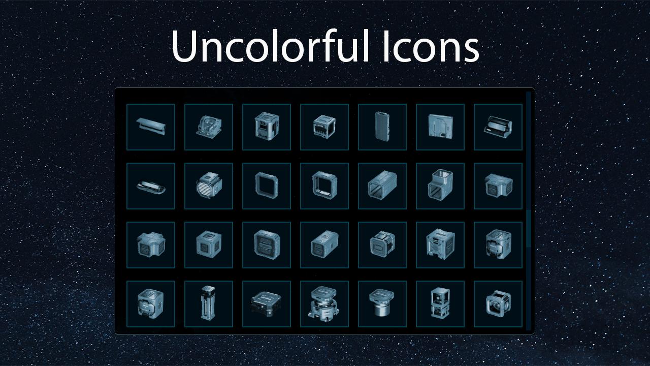 Uncolorful icons