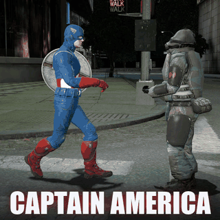 Captain America - Shield Throw, Bullet Block, Finishers