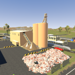 City Frac-Sand Plant with Spur Track