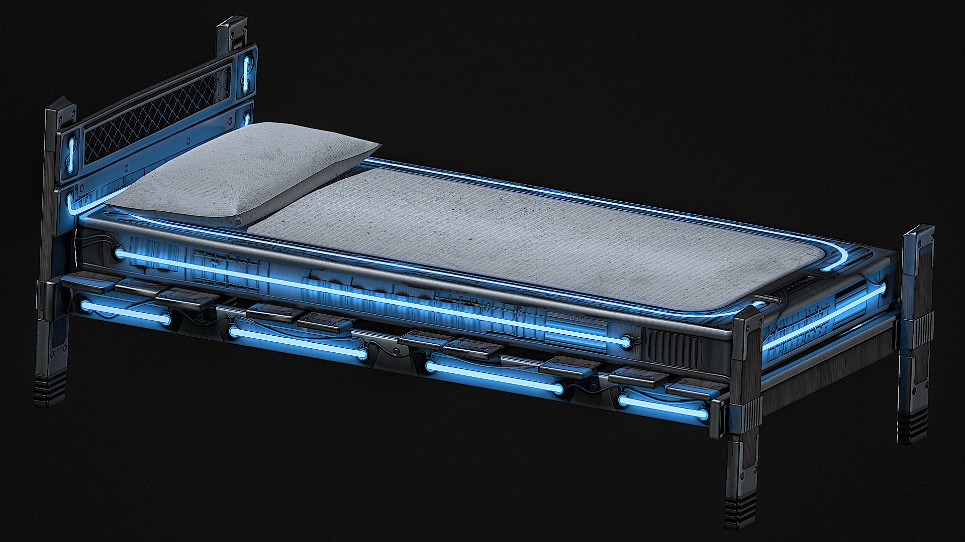 Neon Bed - Blue