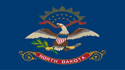 The flag of the state of North Dakota