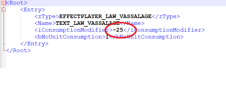 Vassalage 25%