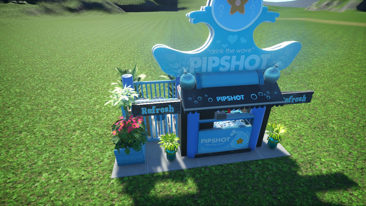 pip shot water stand vending machine stall