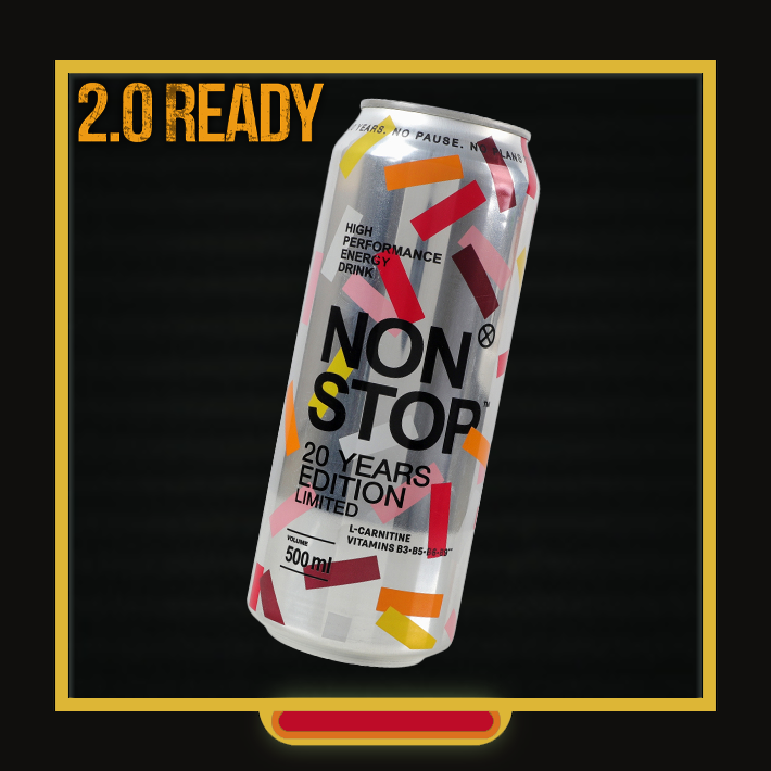 Non Stop 20 Years Limited Energy Drink