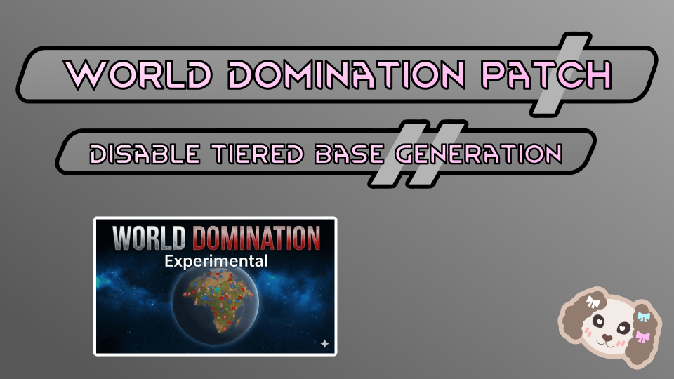 Disable World Domination Base Generation