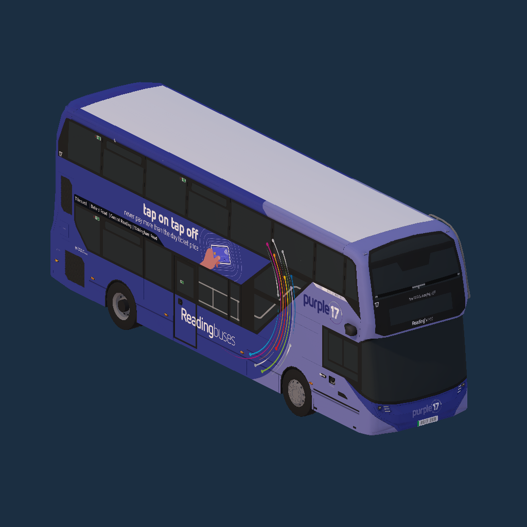 Reading Buses 17 RG17 ZEB Purple 17 Livery