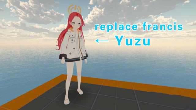 Blue Archive Yuzu（蔚蓝档案 花岡柚子）replace francis