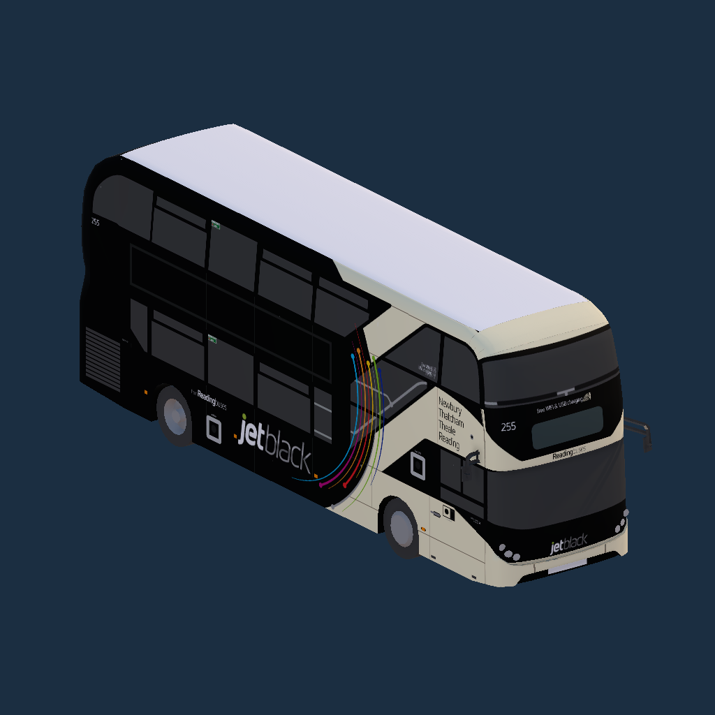 Reading Buses 255 YX74 ORK Jet Black 1 Livery
