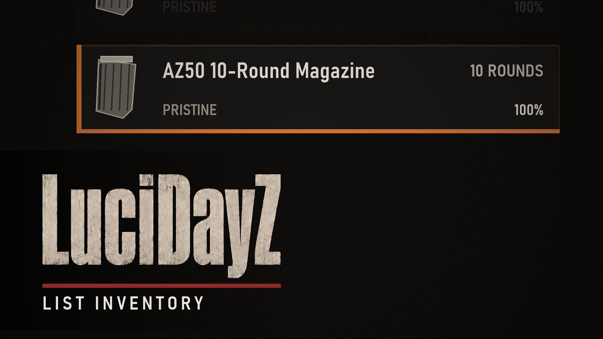 LuciDayZ List Inventory preview