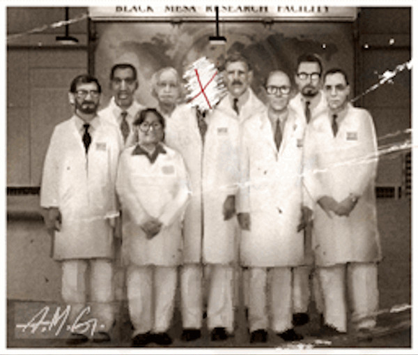 Scientists with White Pants for Lab Photograph
