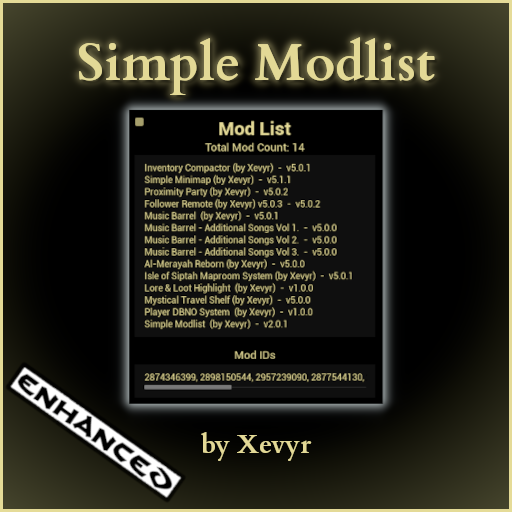 Simple Modlist v5.0.3 (by Xevyr)