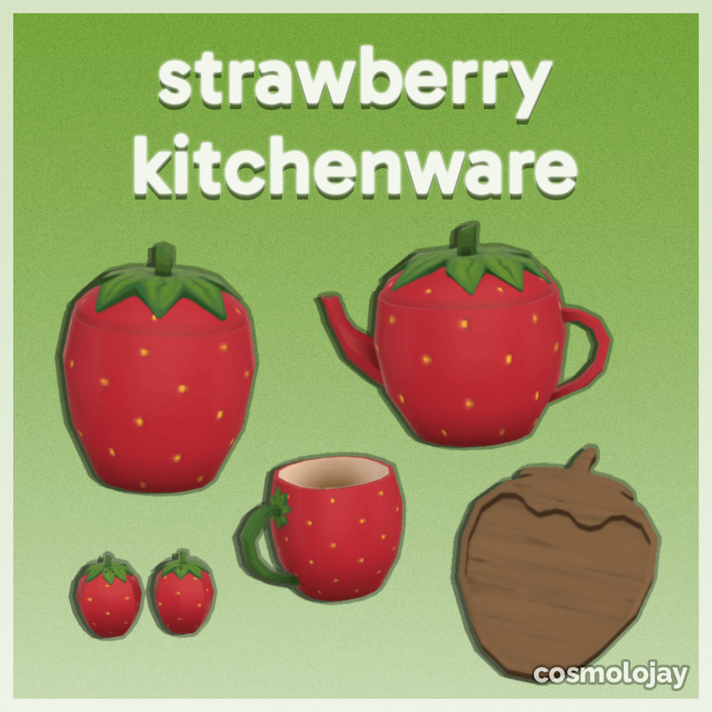 Strawberry Kitchenware Set by Cosmolojay