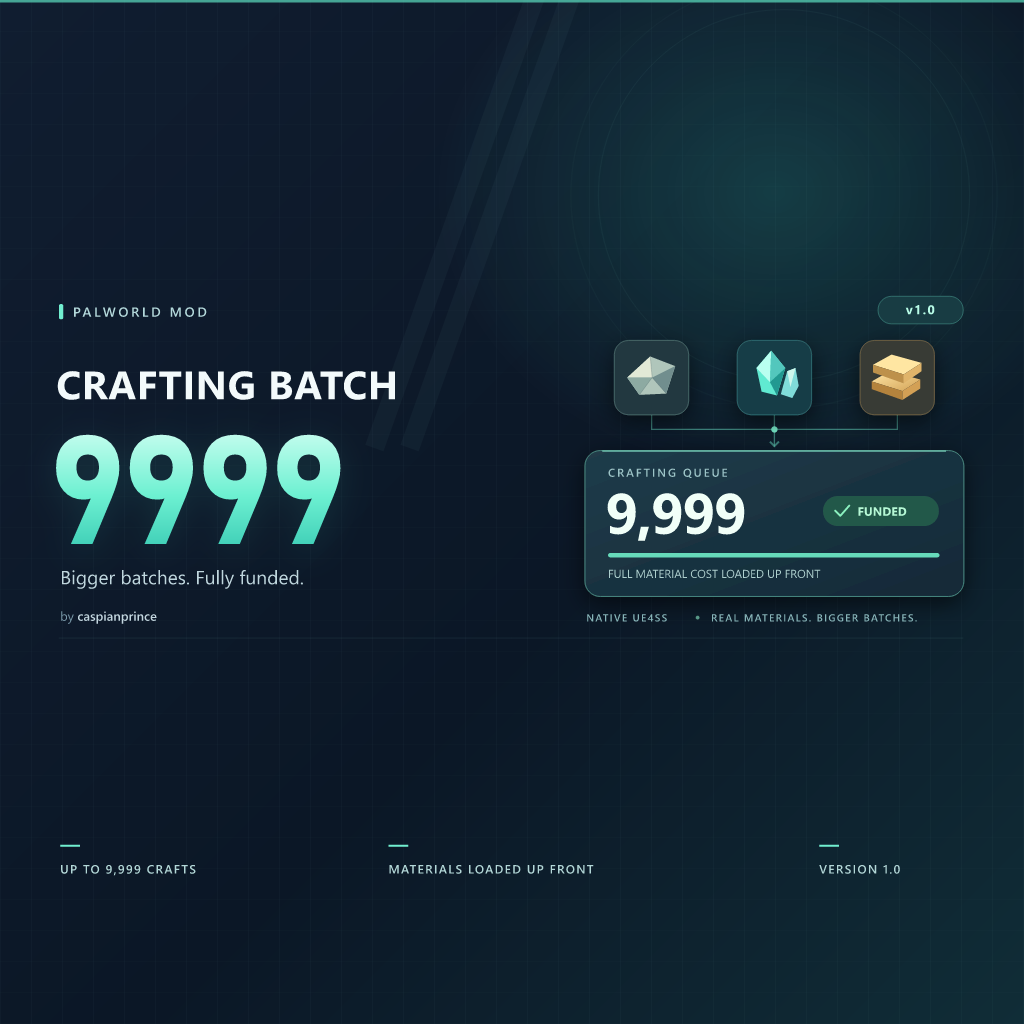 Crafting Batch 9999 preview