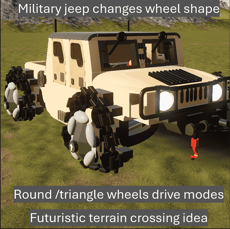 Wheel transformer changes shapes