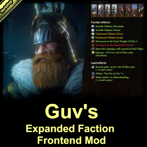 Guv's Expanded Faction Frontend Mod (Update Patch 9.0.3 / 2026-10-14) preview