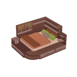 framed bed