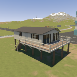 1970s 2 bedroom prefab house on stilts (unfurnished)