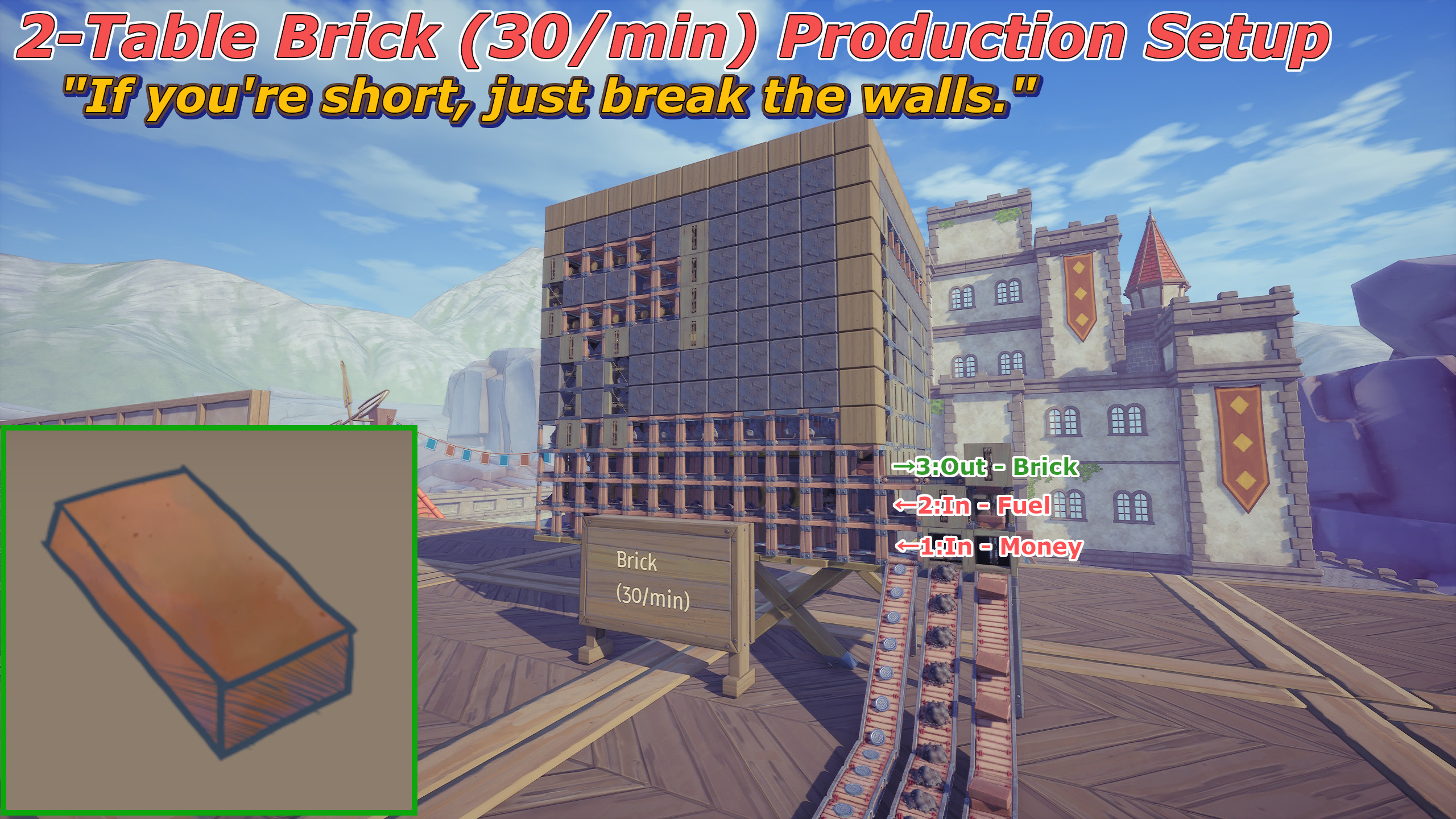 2-Table Brick (30/min) Production Setup