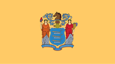 The flag of the state of New Jersey