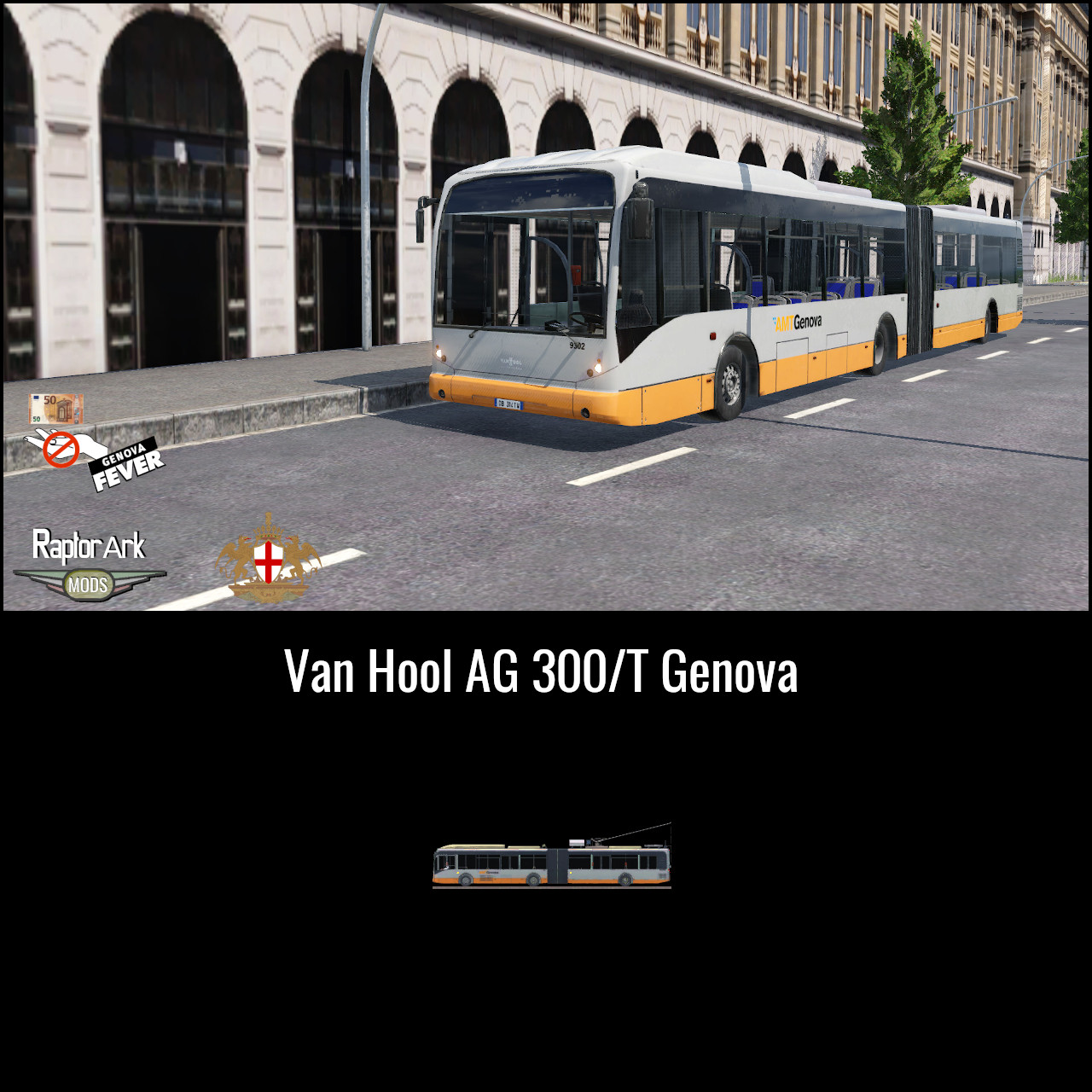 Van Hool AG300T AMT Genova bus