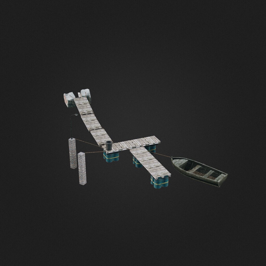 Dock w/ boat